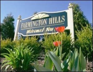 Farmington Hills city sign 